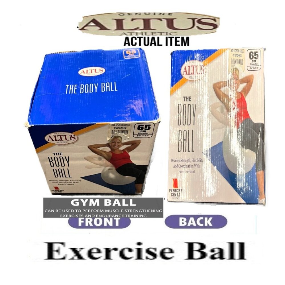 🛑ATLUS Athletic ➕🆒 EXERCISE BALL Anti Bust BODY BALL 65cm Fitness 💸BUY NOW‼️